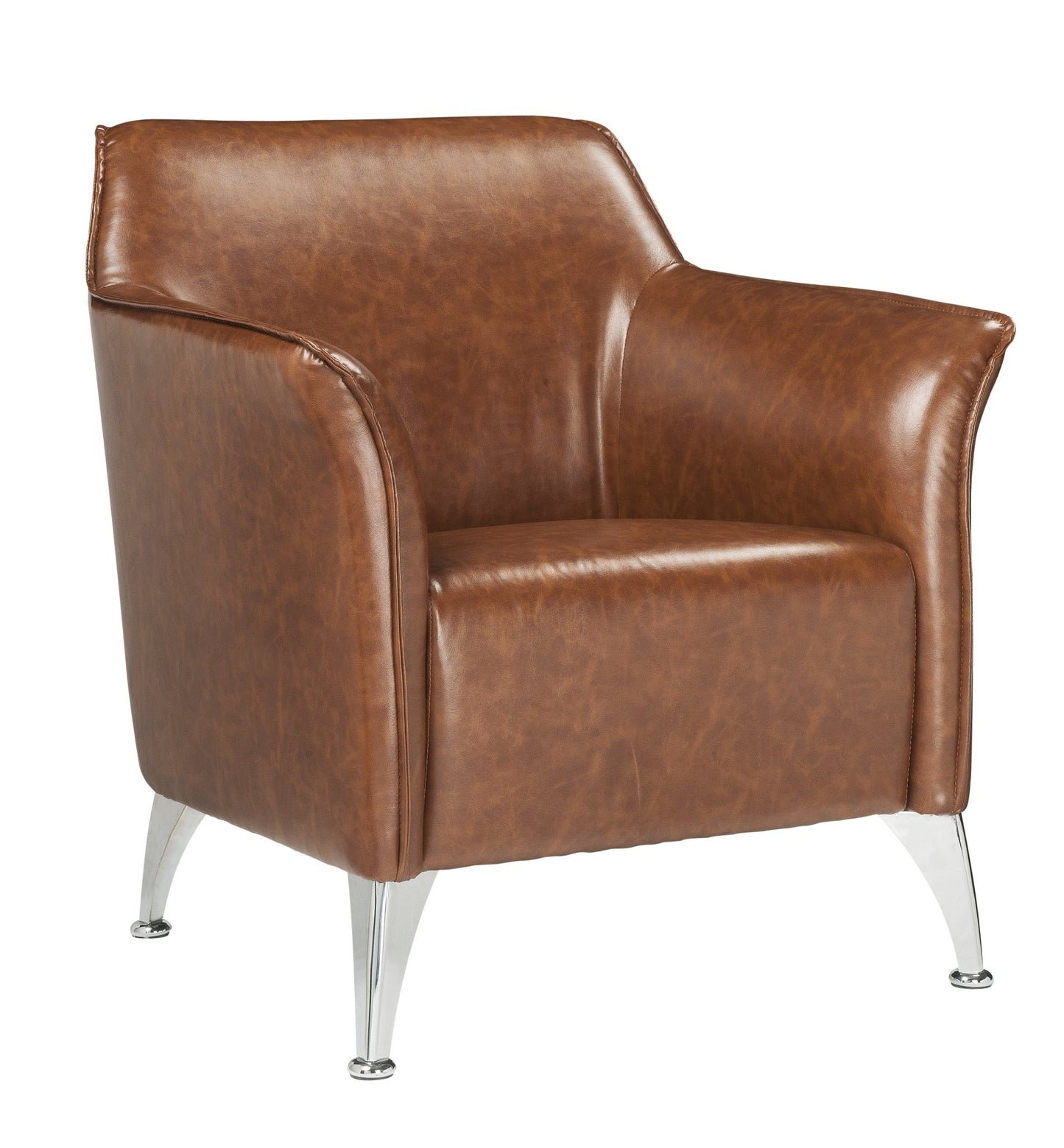 ACME Teague Accent Chair in Brown PU 59521 - Groovy Boardz