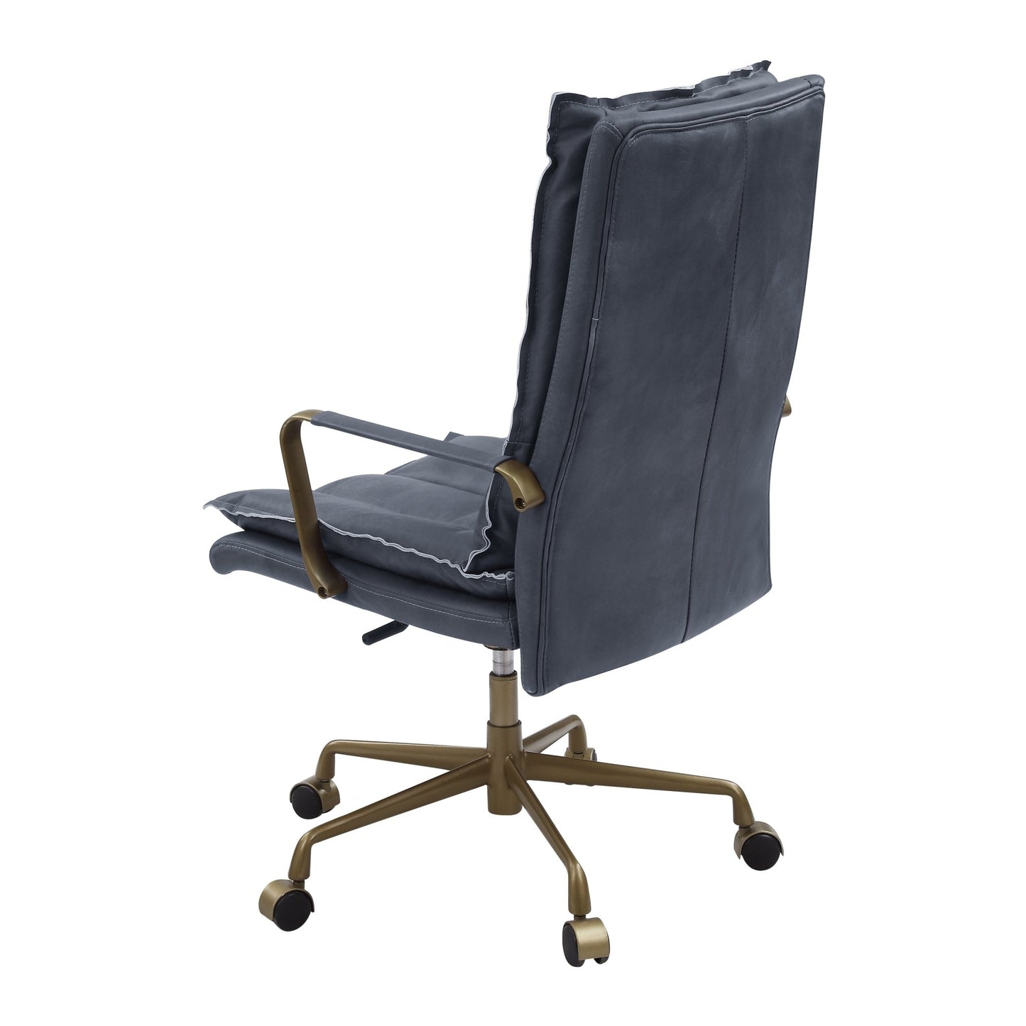 ACME Tinzud Office Chair, Gray Leather 93165 - Groovy Boardz