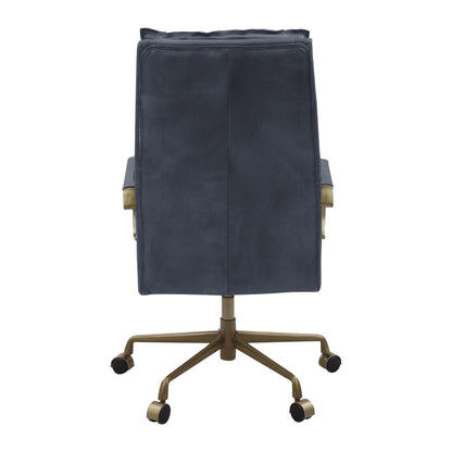 ACME Tinzud Office Chair, Gray Leather 93165 - Groovy Boardz