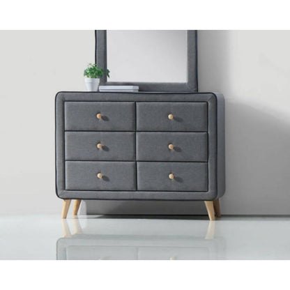 ACME Valda Dresser in Light Gray Fabric 24525 - Groovy Boardz