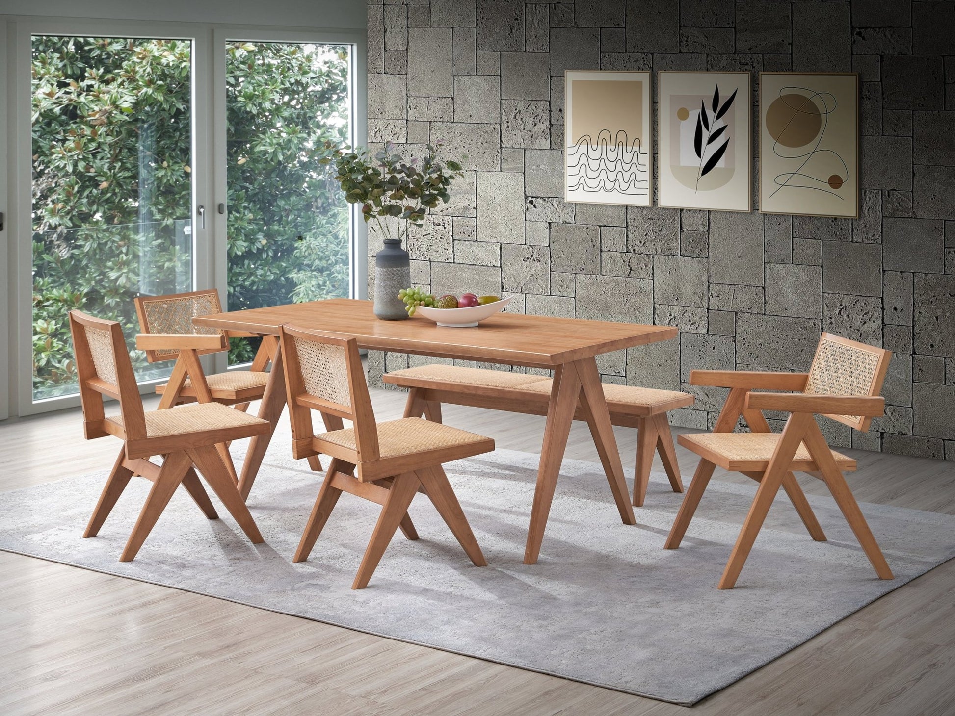 ACME Velentina Dining Table, Natural Finish DN02371 - Groovy Boardz