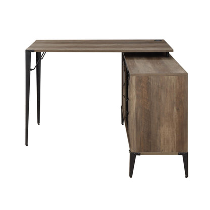 ACME Zakwani Writing Desk, Rustic Oak & Black Finish OF00010 - Groovy Boardz