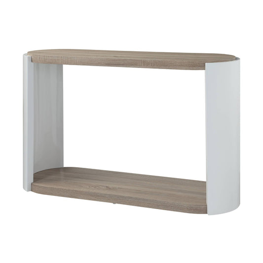 ACME Zoma Sofa Table, White High Gloss & Oak Finish LV02416 - Groovy Boardz