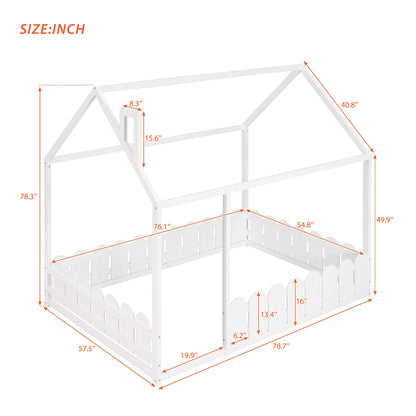 Full Size Wood Bed House Bed Frame