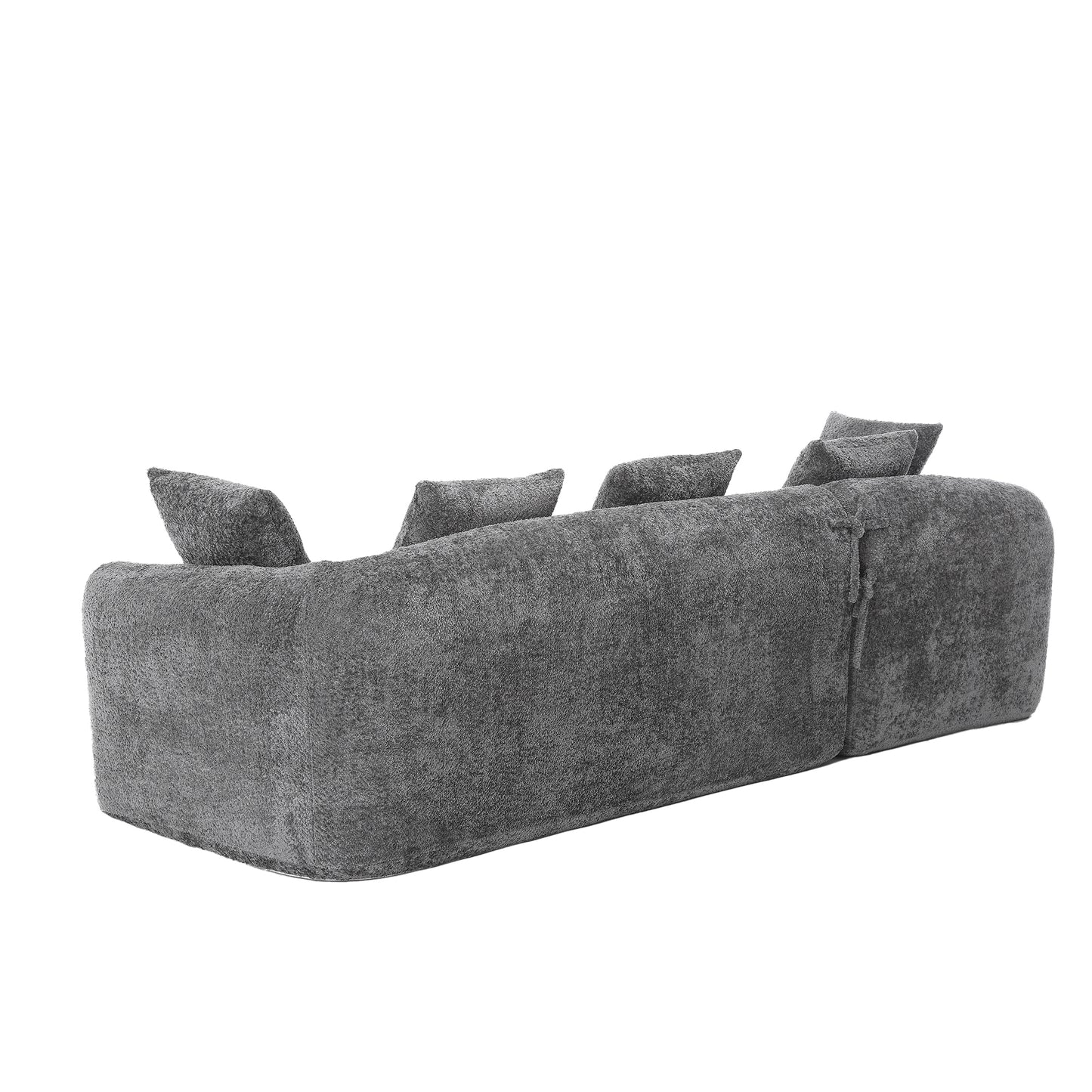 COOLMORE Boucle Sofa 3 Seater for Living Room Oversized Comfy Sofa L-Shape Sofa Couch with Chaise Home Furniture Sleeper Sectional Sofa for Apartment, Office Left Hand Facing (Gray)