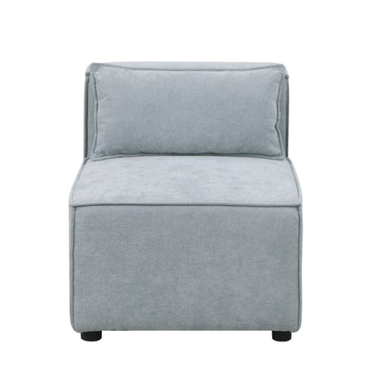 modular sofa Grayish blue  chenille fabric,  simple and grand, the seat and back is very soft. this is also a KNOCK DOWN sofa