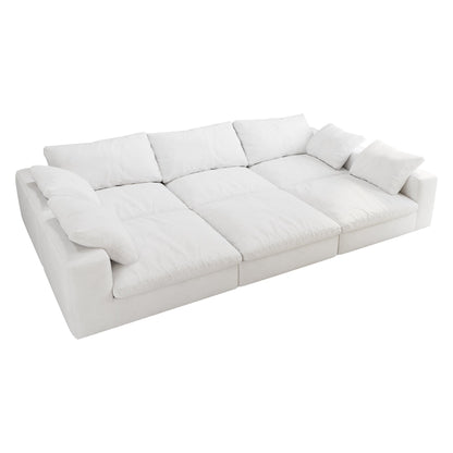 Cloud Modular Sectional Sofa with Storage Ottomans, Down Filled Comfort for Living Room