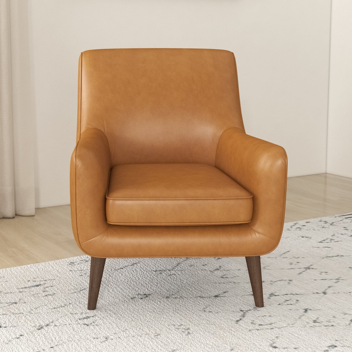 Alex Tan Leather Lounge Chair - Groovy Boardz