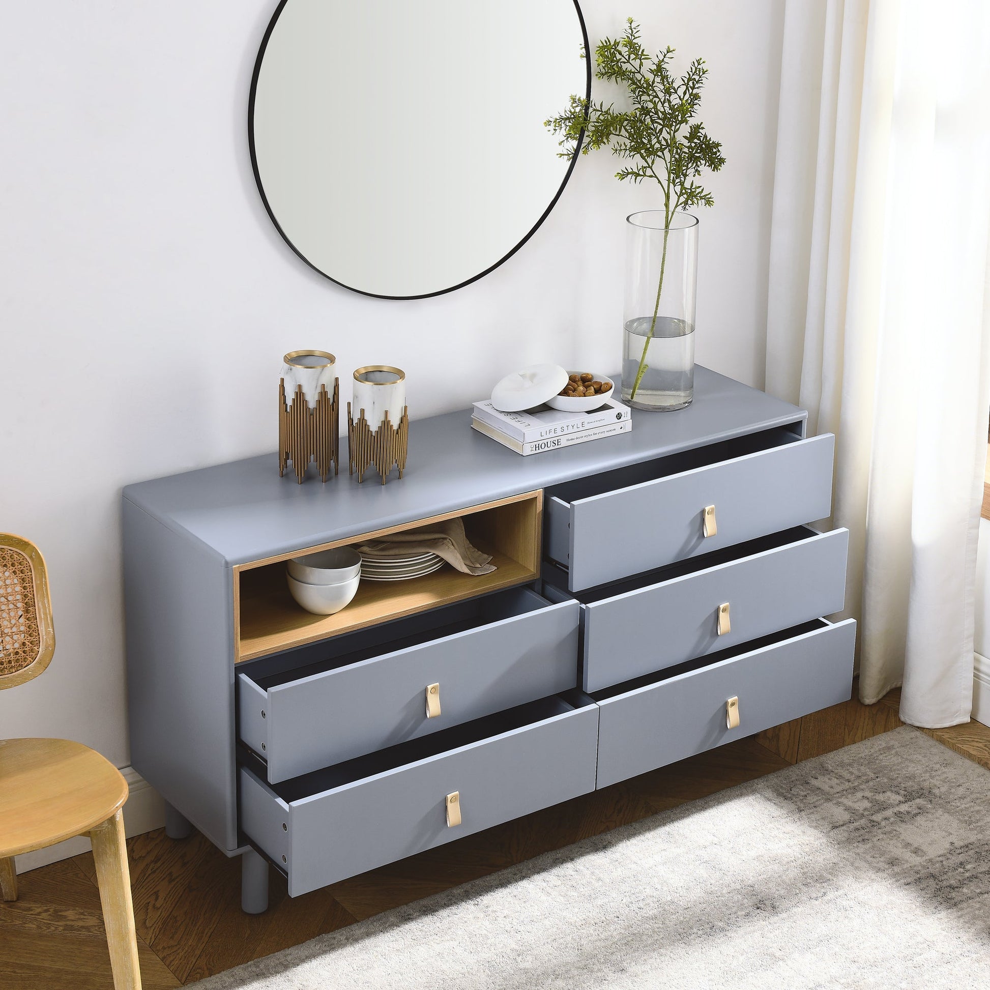 Allison Minimalist Storage Cabinet - Groovy Boardz