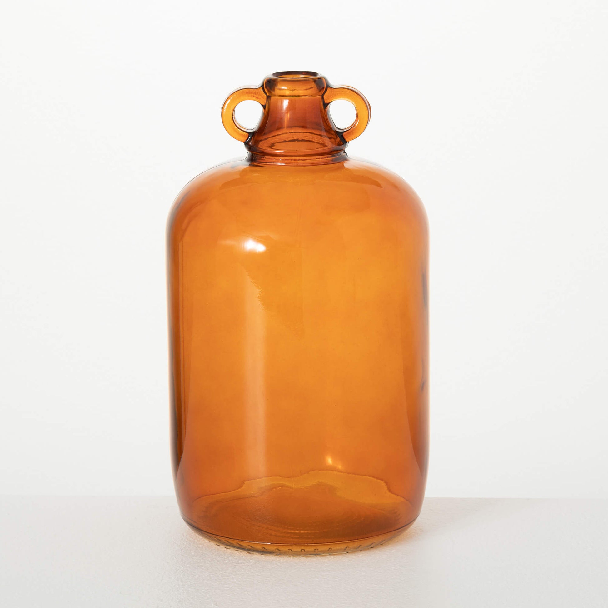 Amber Glass Jug Vase - Groovy Boardz