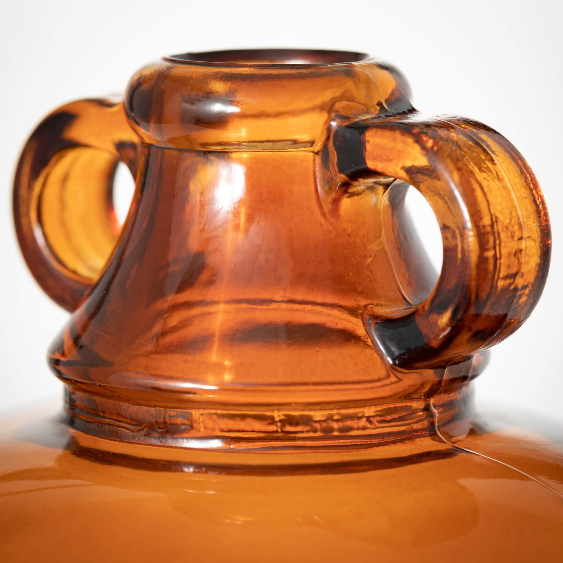 Amber Glass Jug Vase - Groovy Boardz