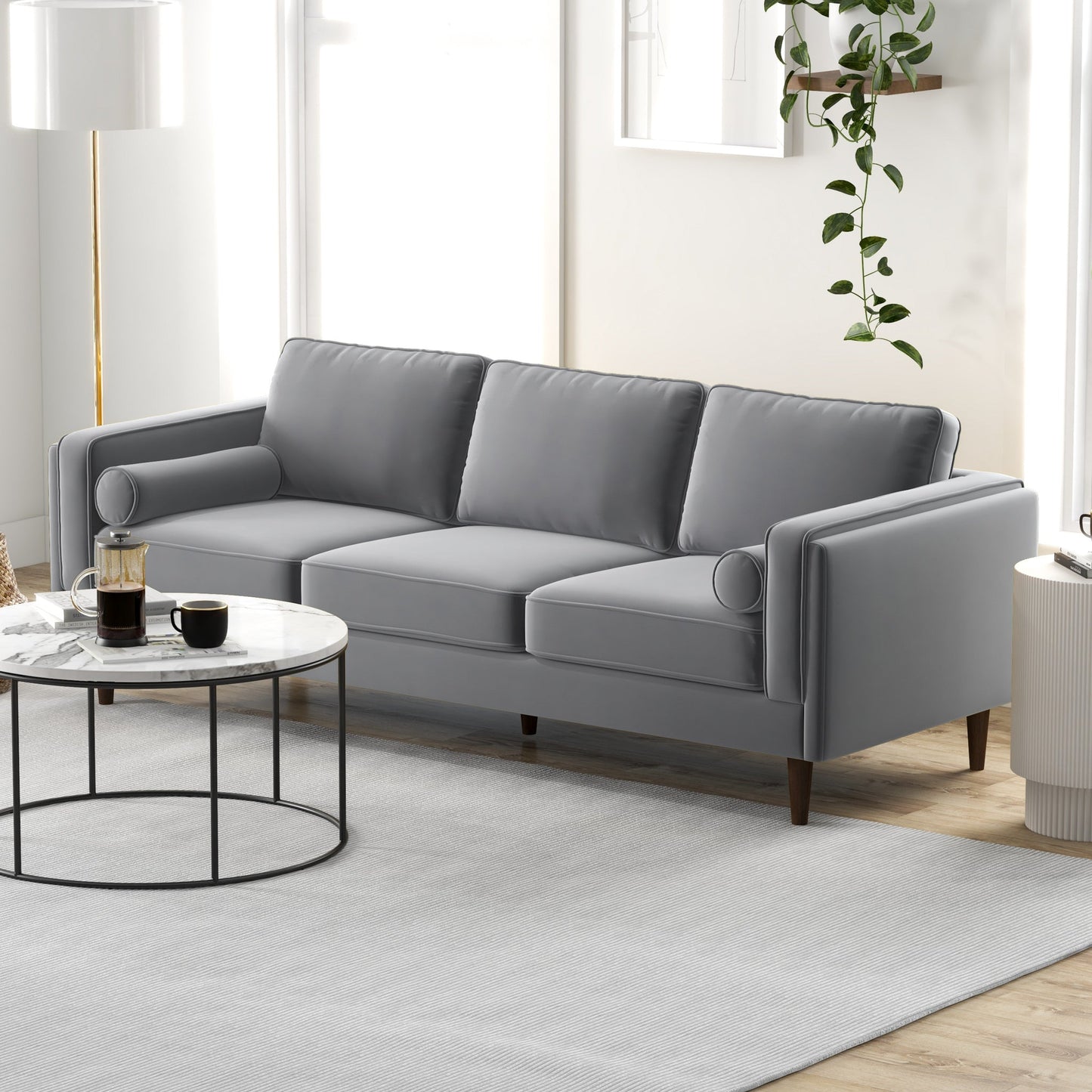 Amber Luxury Modern Velvet Sofa - Groovy Boardz