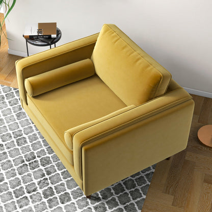 Amber Velvet Lounge Chair - Groovy Boardz