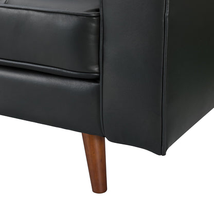 Anatole 93" Genuine Leather Sofa-BLK - Groovy Boardz