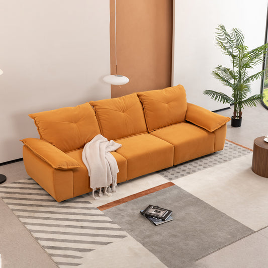 2239O Orange fabric, pillowcase can be removed for cleaning, backrest can also be removed, convenient and easy to care,Can put the living room, bedroom