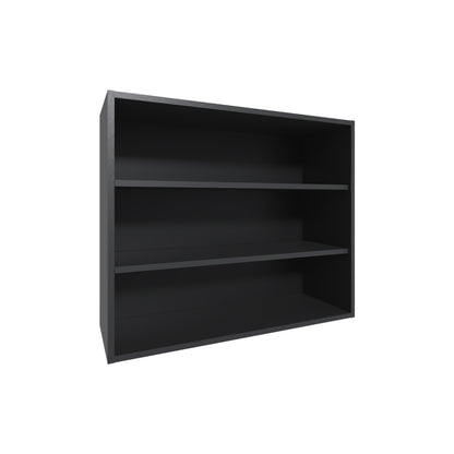 Wally 36" Wide x 30"H 3-Tier Open Wall Cabinet, Wall Shelf, Storage Cabinet, Cube Shelf Bedroom, Office, Living Room, Garage Black