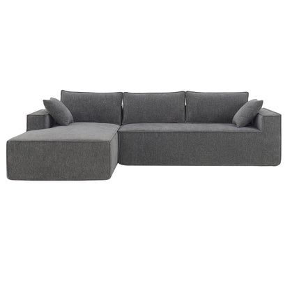 [VIDEO provided][New]111.5*72"Minimalist Style Modular Sectional Sofa,Wrinkle-resistant Chenille Couch Set,L-Shaped Sleeper Sofa Bed for Living Room,2 PIC Free Combination,No Assembly Require,3 Colors