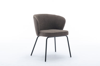 Retro Minimalist Modern Boucle Fabric Dining Chairs