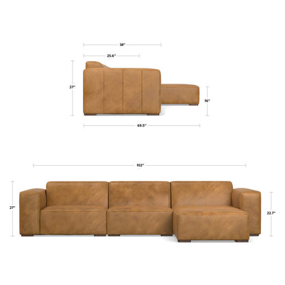 Rex 2 Seater Sofa and Right Chaise