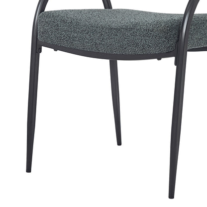 Upholstered Dining Chairs With Metal Legs (Set of 2),Dark Green Black