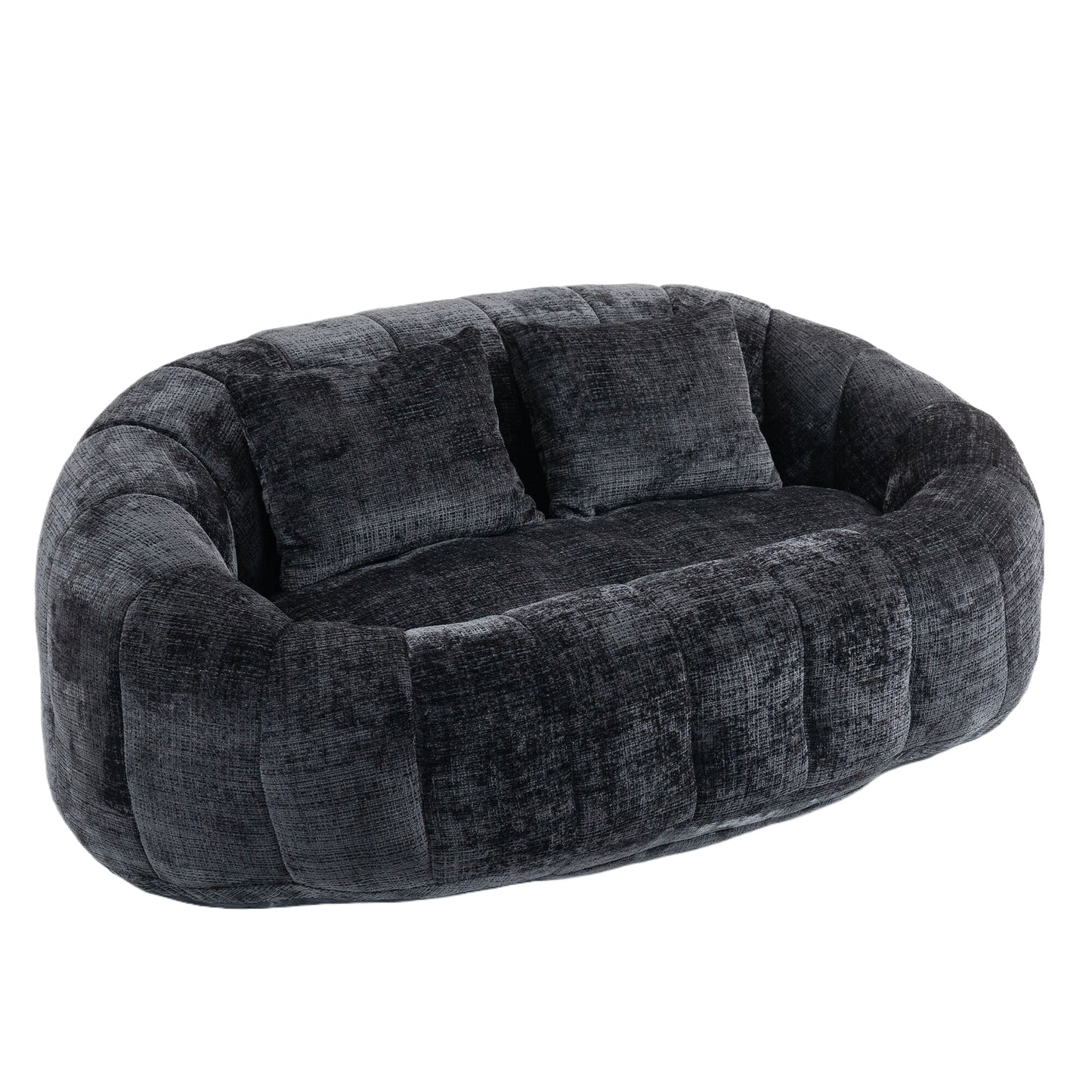 COOLMORE Bean Bag sofa Lazy Sofa Durable Comfort Lounger High Back Bean Bag Chair Couch for Adults and Kids, Indoor & Outdoor, Accent Floor Soft Lounge Chair  (Black chenille)