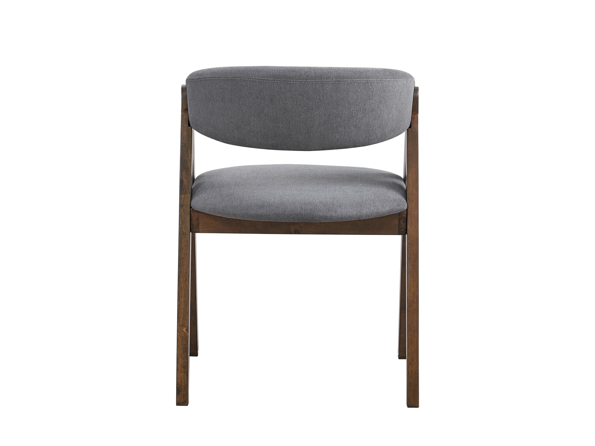 ACME Keiki Side Chair (Set-2), Gray Fabric & Walnut Finish DN02916