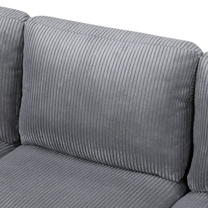 U_Style U-shaped Sponge-filled Cushion Combination Sofa, Suitable for Living Rooms, Studies, and Spacious Spaces