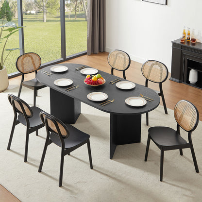 Wood Dining Table Kitchen Table Small Space Dining Table black desk top