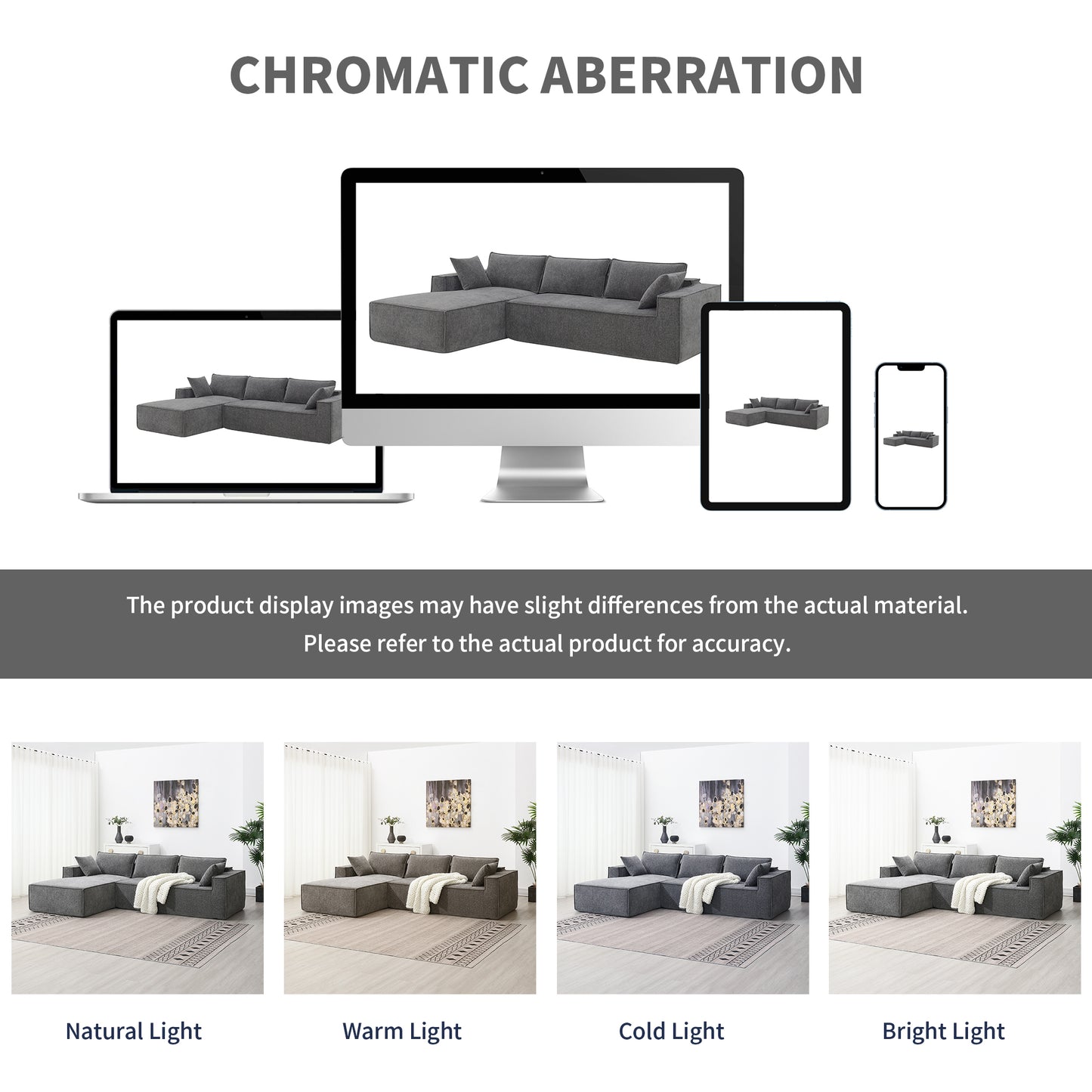 [VIDEO provided][New]111.5*72"Minimalist Style Modular Sectional Sofa,Wrinkle-resistant Chenille Couch Set,L-Shaped Sleeper Sofa Bed for Living Room,2 PIC Free Combination,No Assembly Require,3 Colors