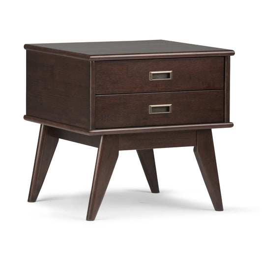 Draper - Mid Century Side Table - Medium Auburn Brown