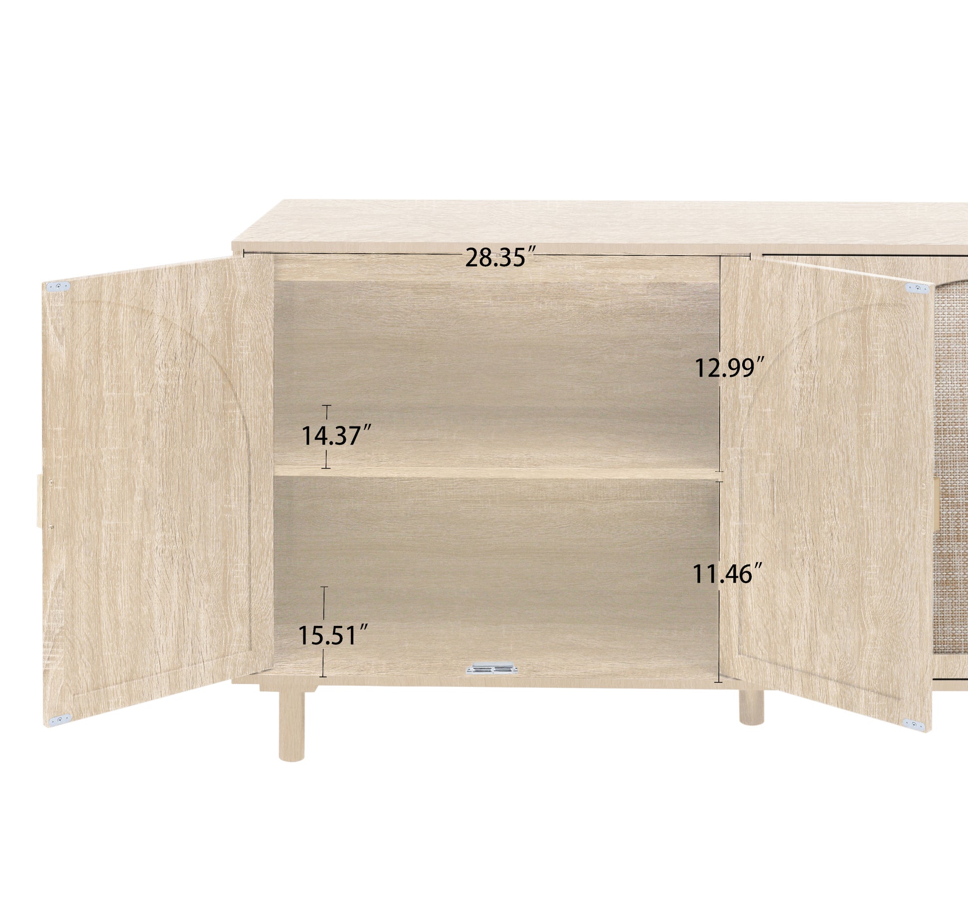 4 Door Cabinet, Suitable for Bedroom, Living Room, Study