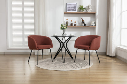 Retro Minimalist Modern Boucle Fabric Dining Chairs