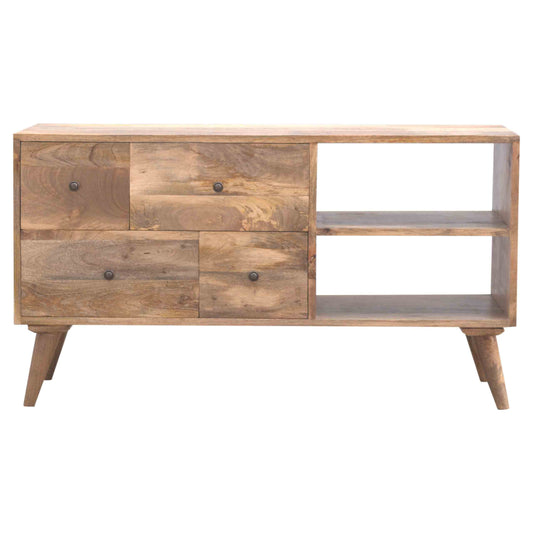 Artisan Furniture Solid Wood Oak-ish Multi Drawer Media Unit