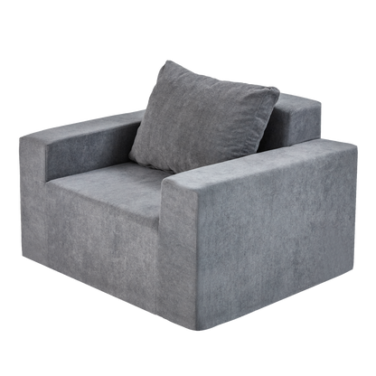 Sofa in a box Foam Sofa Couch with Pillow, Bean Bag Chairs for Adults Stuffed High-Density Foam, Large Bean Bag Sofa for Living room Bedroom Gaming Room