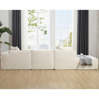 Modular Cloud Sofa Sectional, Free Combination, L-shaped