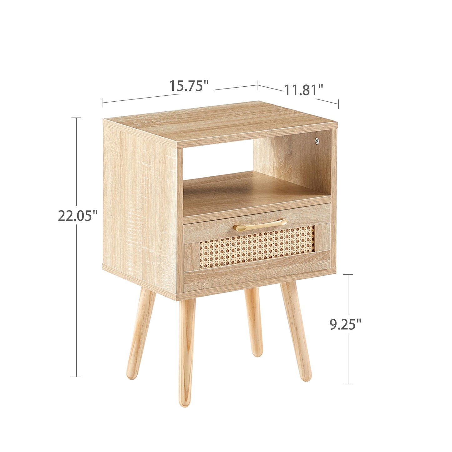 Modern Rattan End Table