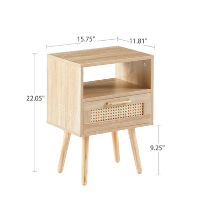 Modern Rattan End Table