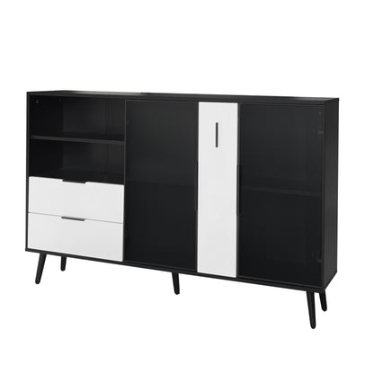 U_STYLE   Featured Two-door Storage Cabinet with Two Drawers and Metal Handles, Suitable for Corridors, Entrances, Living rooms.