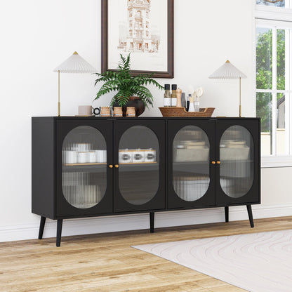 4 door cabinet, Sideboard Accent Cabinet, Storage Cabinet for Living Room, Hallway Entryway Kitchen