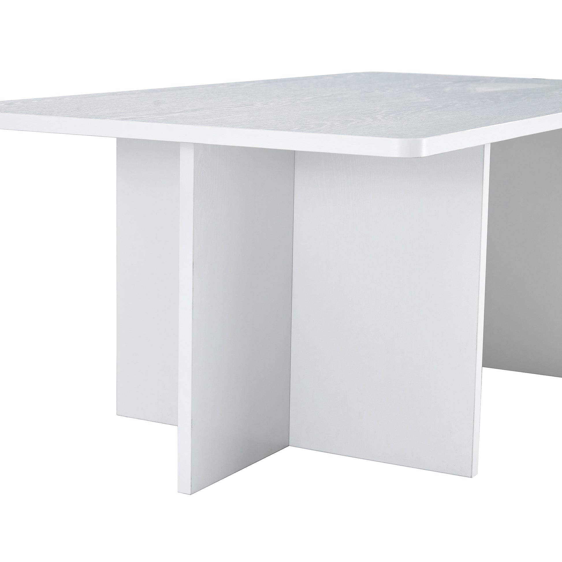 A modern and practical white coffee table. The coffee table is made of medium density fiberboard material, Suitable for living room, bedroom, and study. CT-2O