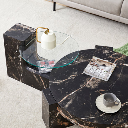 The detachable double-decker coffee table, the stylish design is more precious, and the detachable design can make the use of space more flexible and suitable for various scenes.