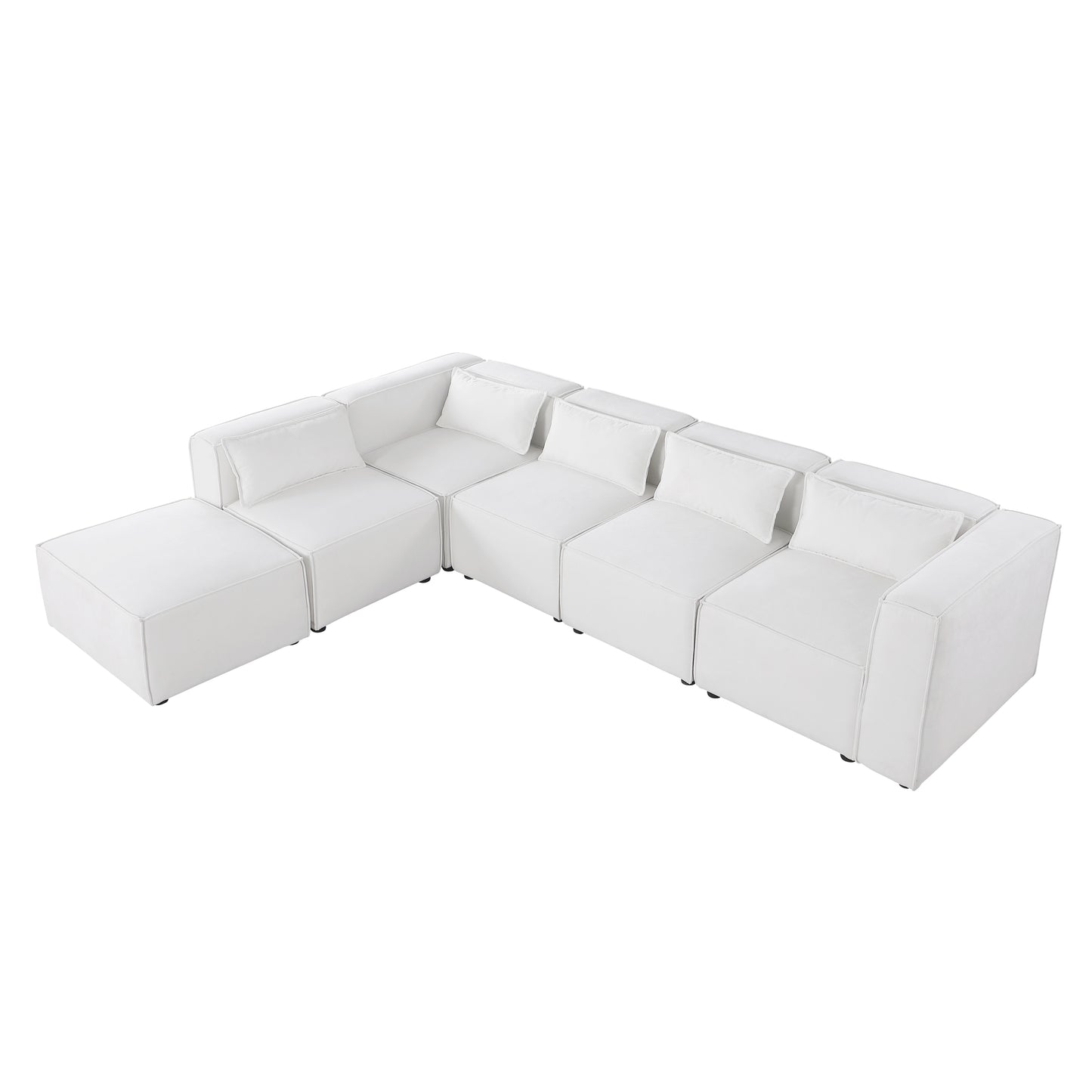 modular sofa BEIGE   chenille fabric,  simple and grand, the seat and back is very soft. this is also a KNOCK DOWN sofa