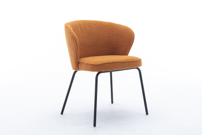 Retro Minimalist Modern Boucle Fabric Dining Chairs