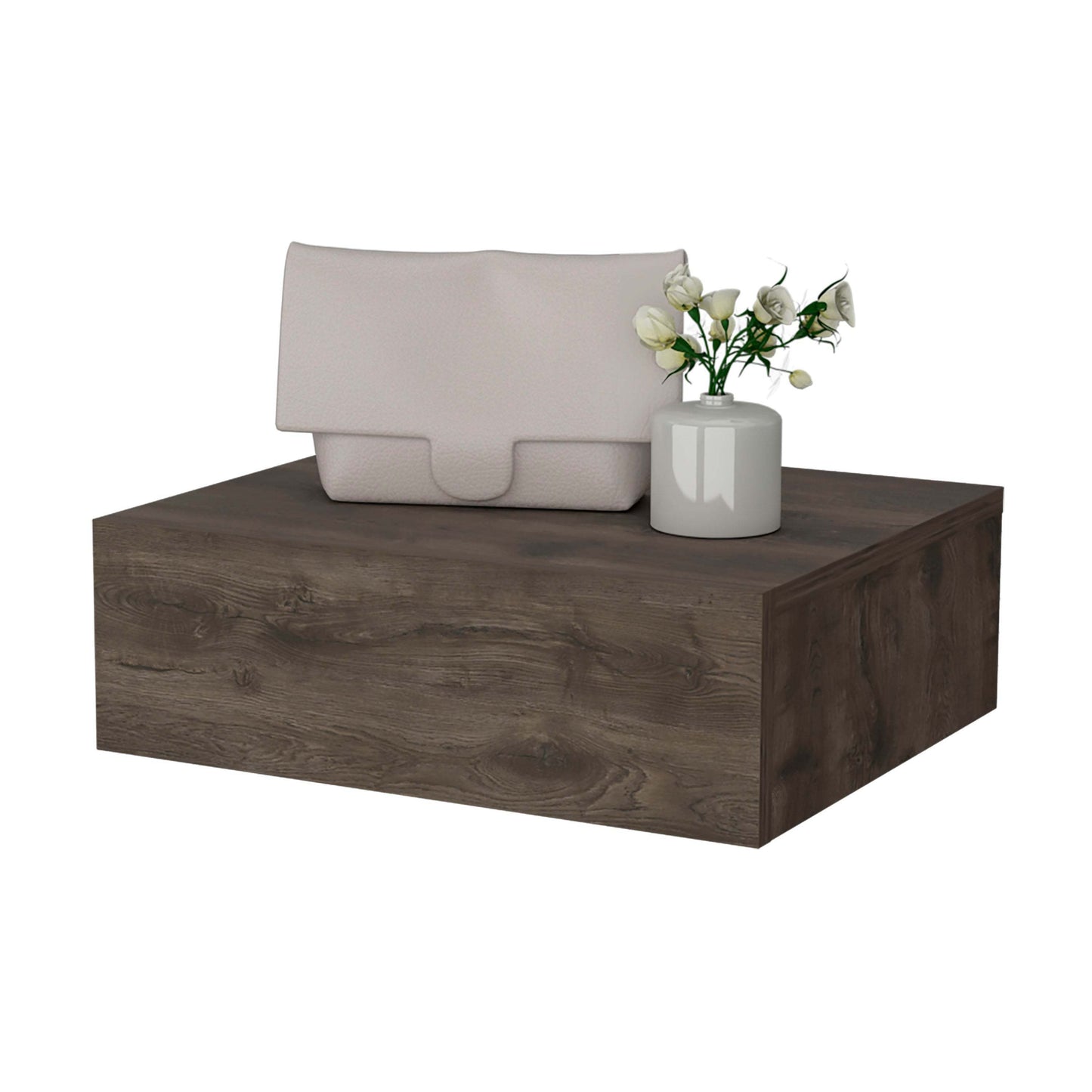 Wesley Dark Brown Wall-Mounted Floating Nightstand