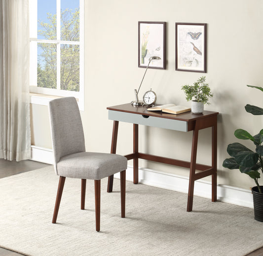 Hilton Desk In Espresso & Gray