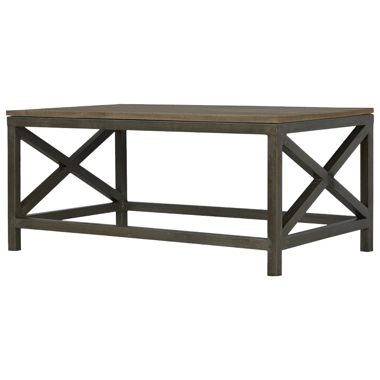 Industrial Cross Metal Coffee Table