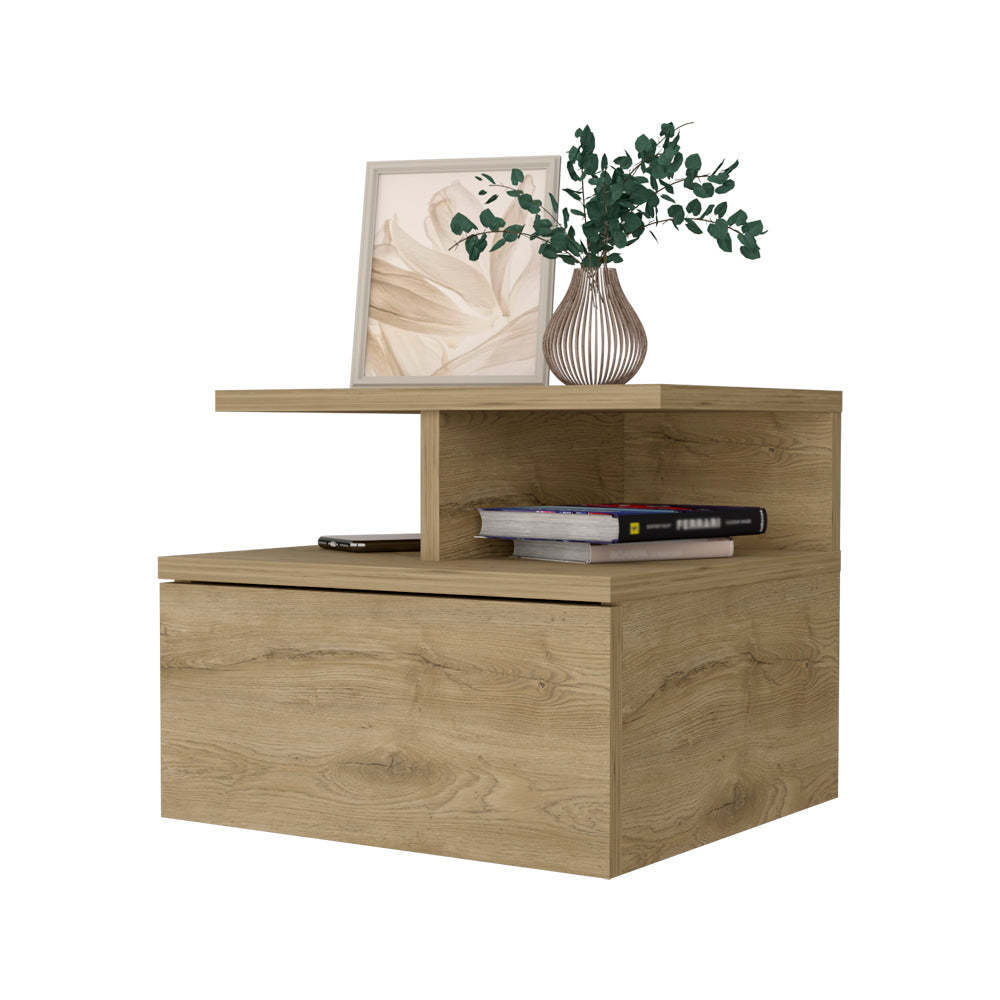 Samuel Macadamia 2-Tier Shelf Floating Nightstand