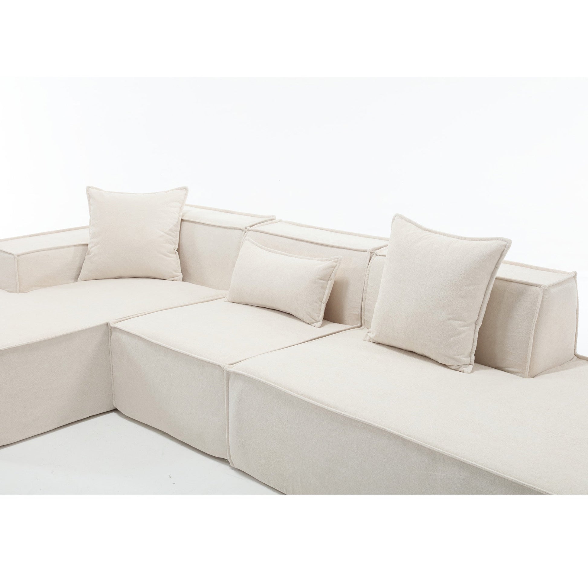 Modular Cloud Sofa Sectional, Free Combination, L-shaped