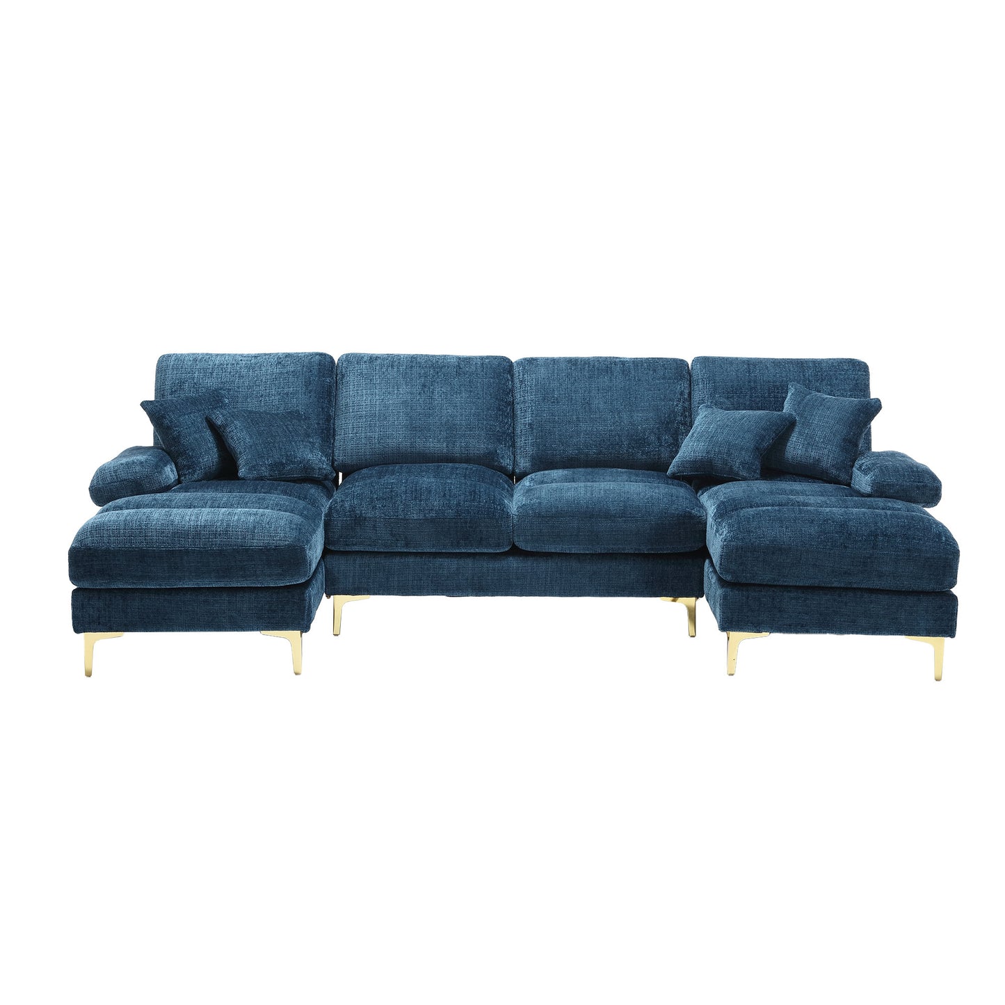 UNITED Modern Large chenille Fabric U-Shape Sectional Sofa