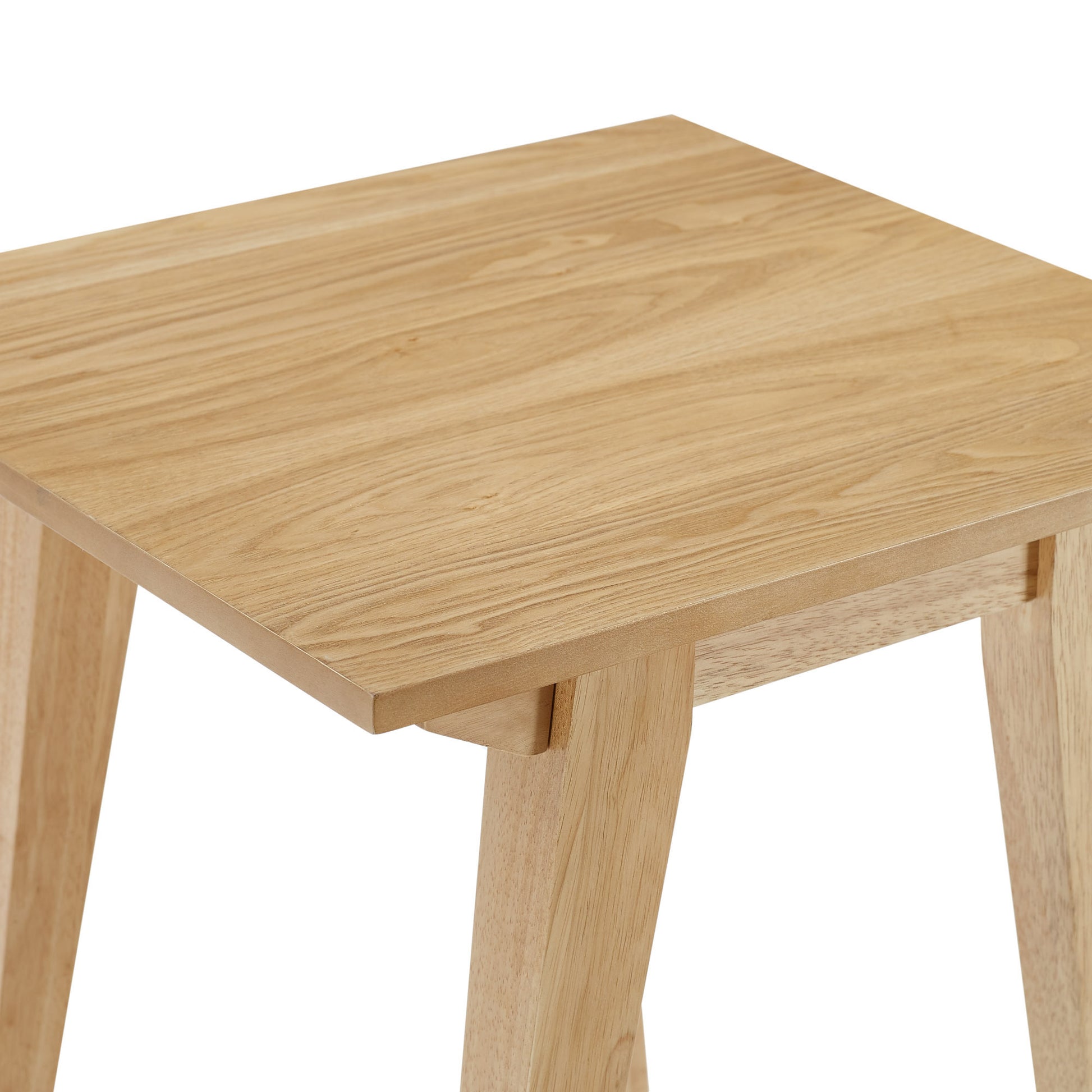 Japandi Minimal Solid Wood Side Table – English Oak